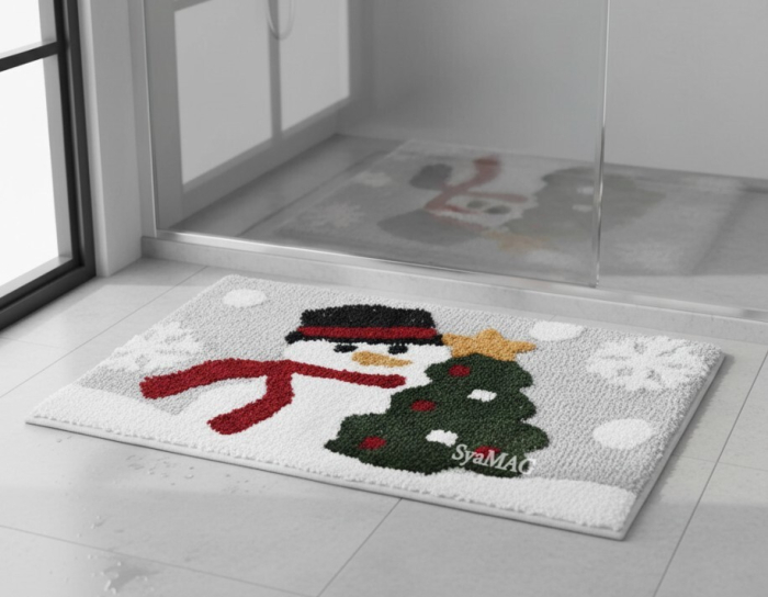 Covor de baie, model om de zapada, suprafata antialunecare, 75x45 cm [2]