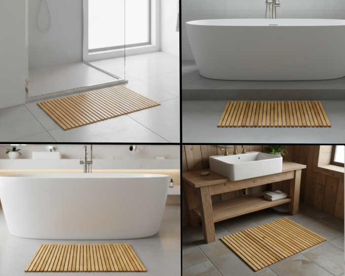 Covoras din bambus, suprafata antialunecare, 70x50 cm [2]