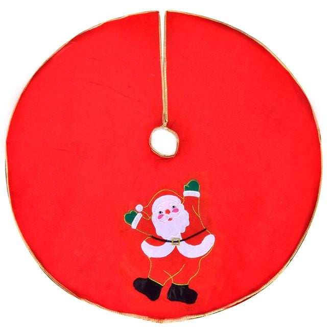 Covoras pentru brad rosu cu Mos Craciun - 106cm [1]