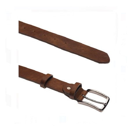 Curea din piele ecologica, barbati, reglabila, maro, 120x3,2 cm [2]