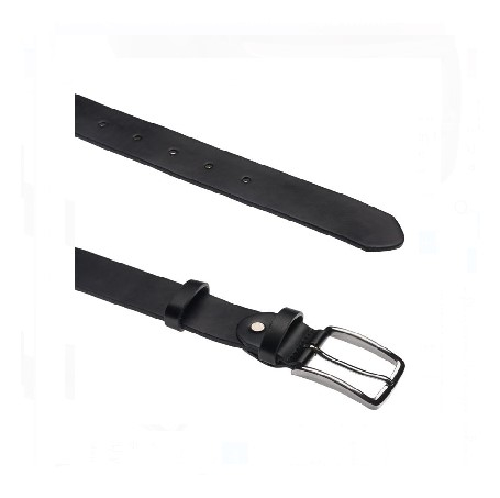 Curea din piele ecologica, barbati, neagra, 120x3,2 cm [2]