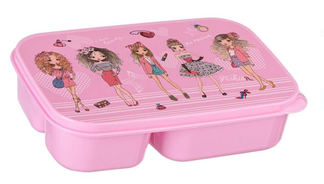 Cutie alimentara pentru copii, 3 compartimente, model fashion, 1 litru [2]