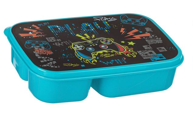 Cutie alimentara pentru copii, 3 compartimente, model gamer [2]