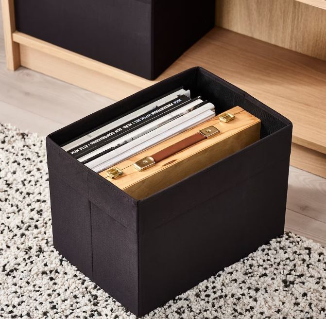 Cutie din material textil, neagra,  25x35x25 cm [4]