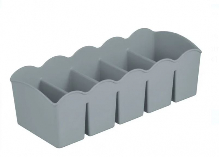 Cutie gri cu 5 compartimente, 23 x 10 x 7.5 cm [2]