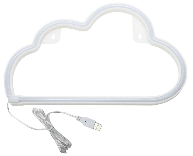 Decoratiune luminoasa LED neon, model NOR, lumina calda, 29.5x18.3x1.5 cm, alimentare USB [4]