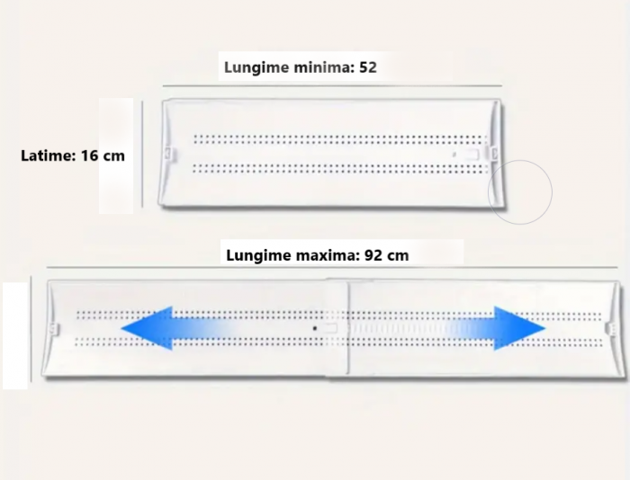Deflector aer conditionat, lungime reglabila 52-92 cm [3]