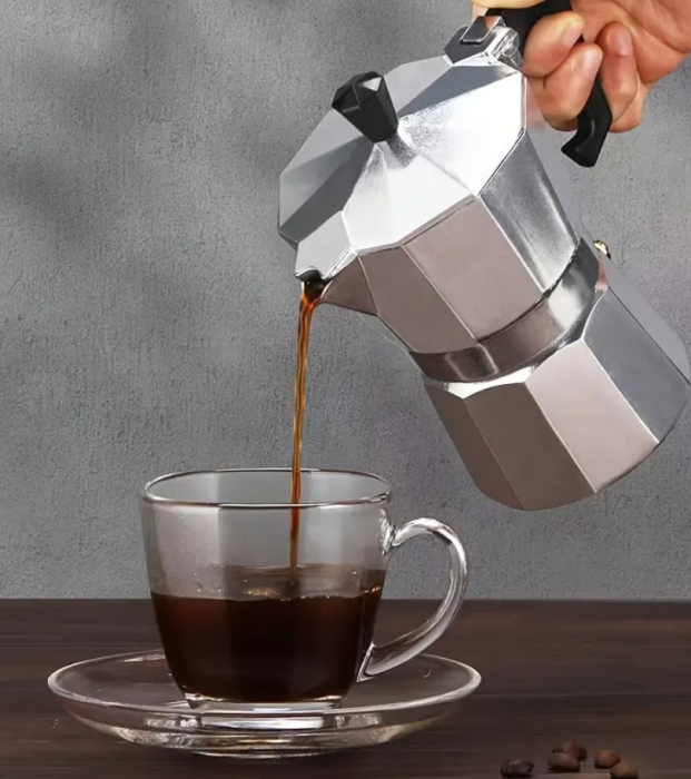 Espressor cafea tip Mocapot, din aluminiu, 17 cm [5]