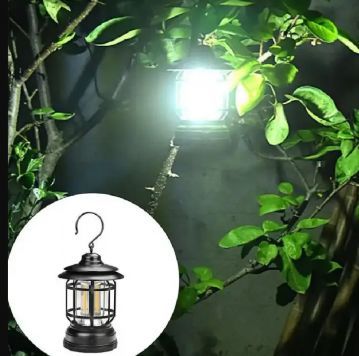 Felinar camping cu 3 LED-uri, rezistent la apa, 2 intensitati de iluminare [7]