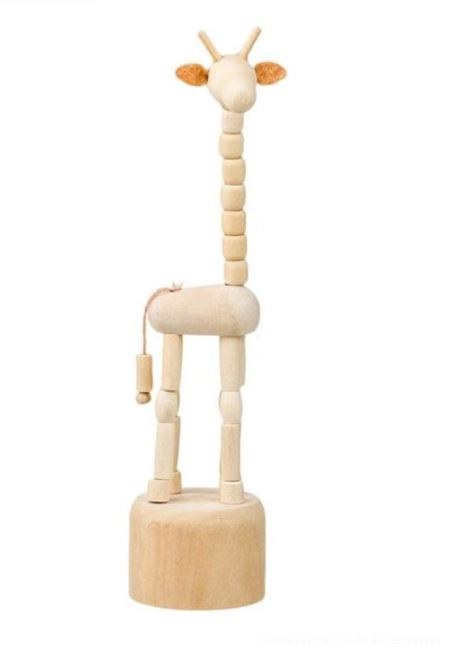 Figurina din lemn, educativa, model girafa, 18 cm [2]