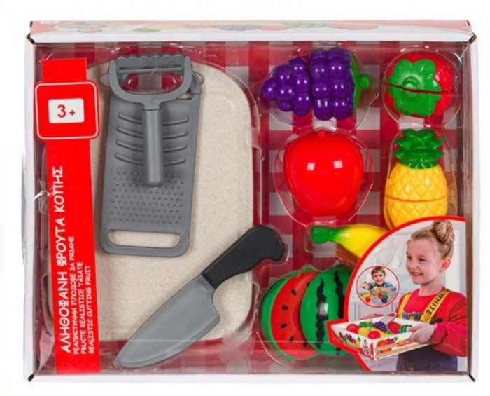 Fructe din plastic cu tocator si accesorii, 10 piese [2]