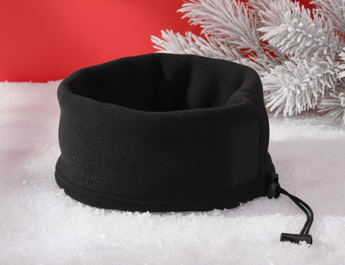 Fular circular din material fleece, moale si catifelat, cu snur reglabil, unisex [3]