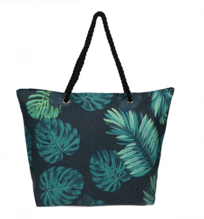 Geanta de plaja Good vibes only, 42x15x43cm [3]