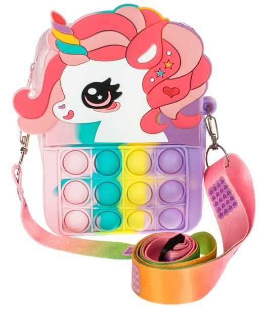Gentuta Pop It, model Unicorn, pentru fete, din silicon, 8.5 x 3 x 13 cm [1]