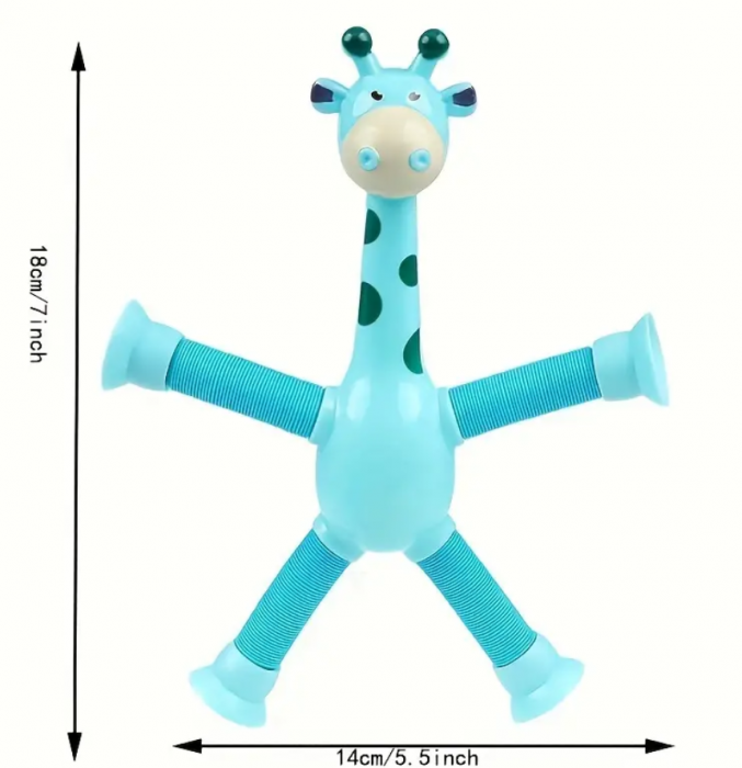 Girafa cu picioare telescopice, cu ventuze, albastra, 18 cm [4]