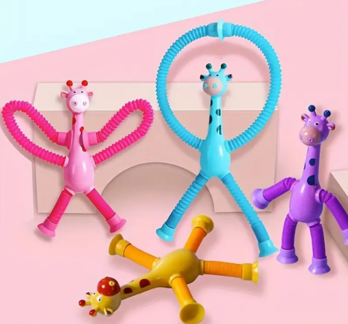 Girafa cu picioare telescopice, cu ventuze, albastra, 18 cm [5]