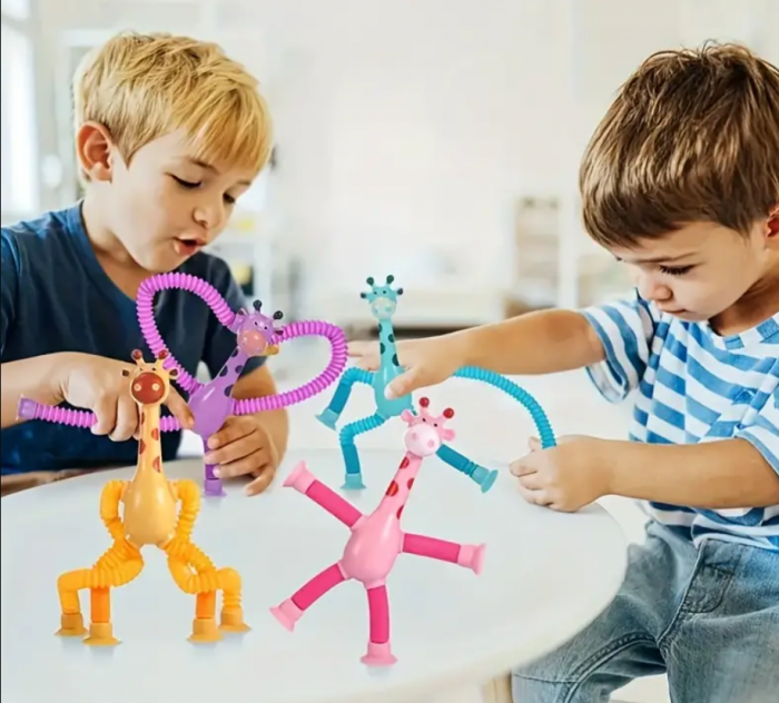 Girafa cu picioare telescopice, cu ventuze, albastra, 18 cm [6]