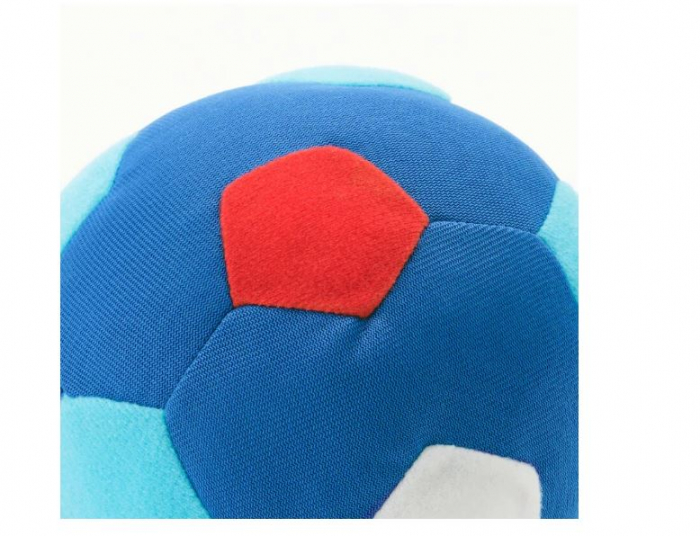 Jucarie de plus, minge de fotbal, albastra, 12 cm [2]