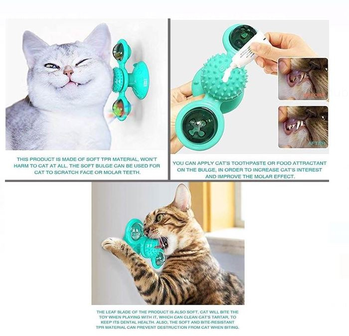 Jucarie interactiva pentru pisici, spinner dublu, silicon [3]