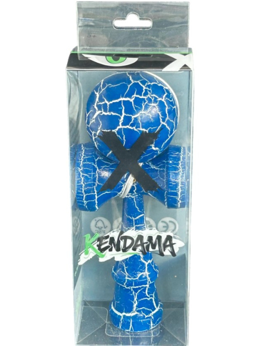 Kendama Crack din lemn 18 cm, bila 6 cm – model crapat, albastru [2]