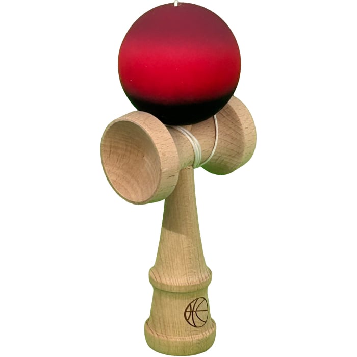 Kendama X Profesionala din lemn cu bila cauciucata – Gradient Mov/Rosu/Negru [2]