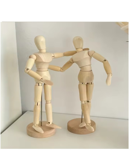 Manechin educativ din lemn, 15 cm, 3 ani + [3]