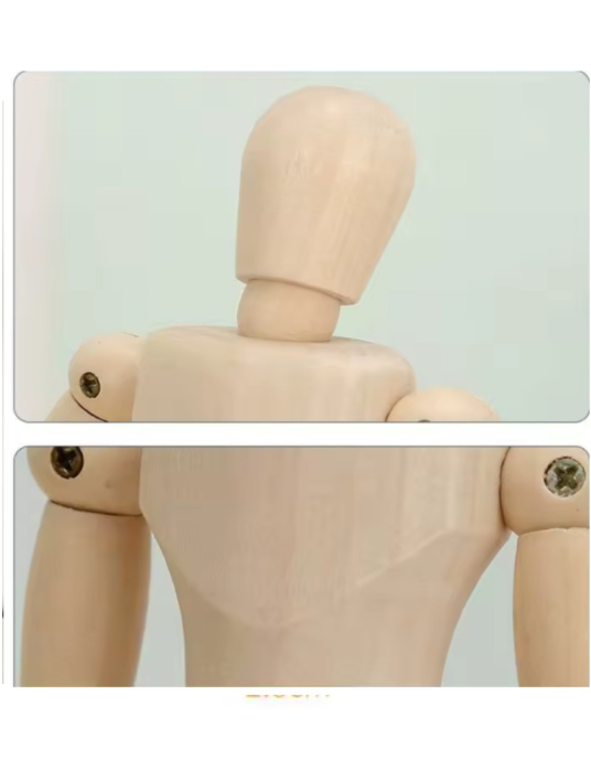 Manechin educativ din lemn, 15 cm, 3 ani + [5]