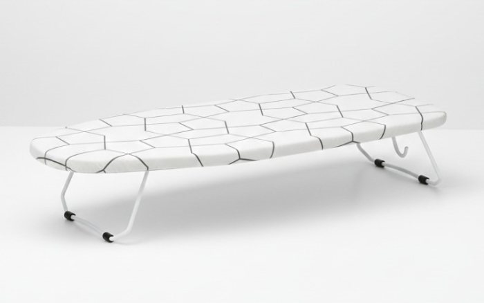 Masa de calcat mini, 73x32x13 cm, cadru metalic, husa din bumbac, catlig pentru depozitare [4]