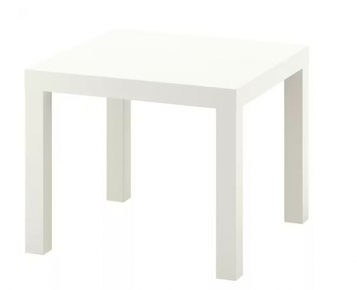 Masuta cafea, MDF alb, 35x35x35 cm [2]