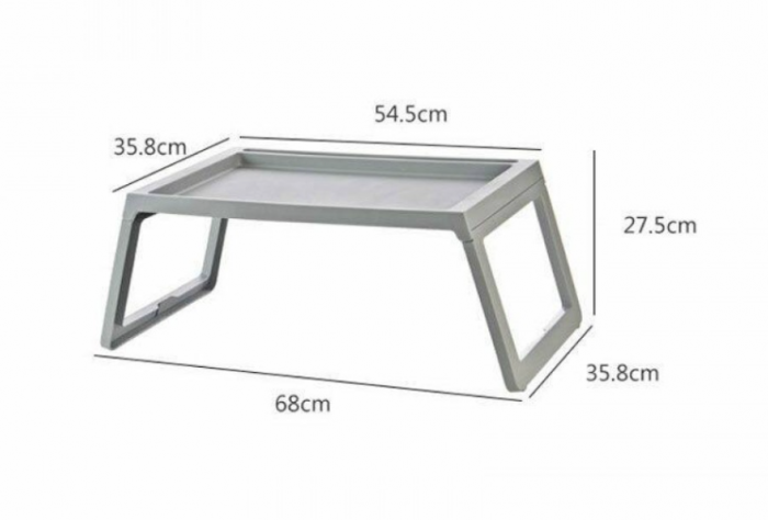 Masuta gri cu picioare pliante, pentru laptop sau servire mic-dejun [3]