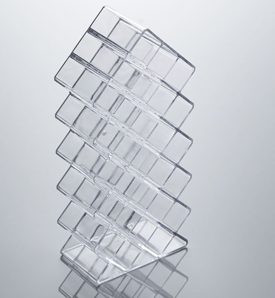 Organizator cosmetice, 28 compartimente, transparent, 11.5x6.5x25.5 cm [2]