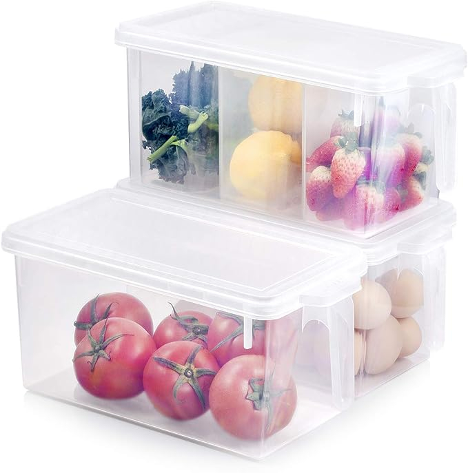 Organizator frigider cu capac si maner, 31.5x15.5x16cm [2]