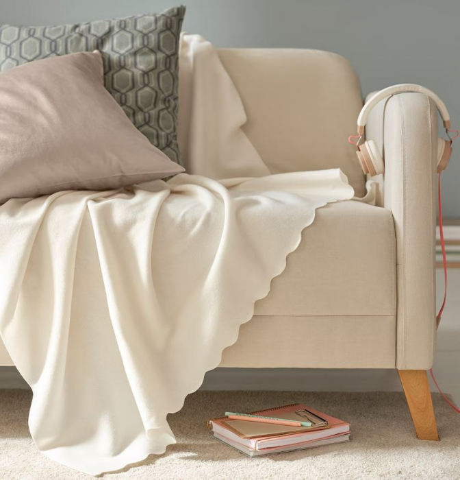 Patura fleece, crem, 160x120 cm [3]