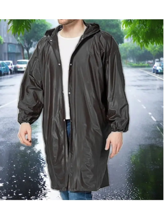 Pelerina impermeabila de ploaie, reutilizabila, cu gluga, pentru adulti [2]