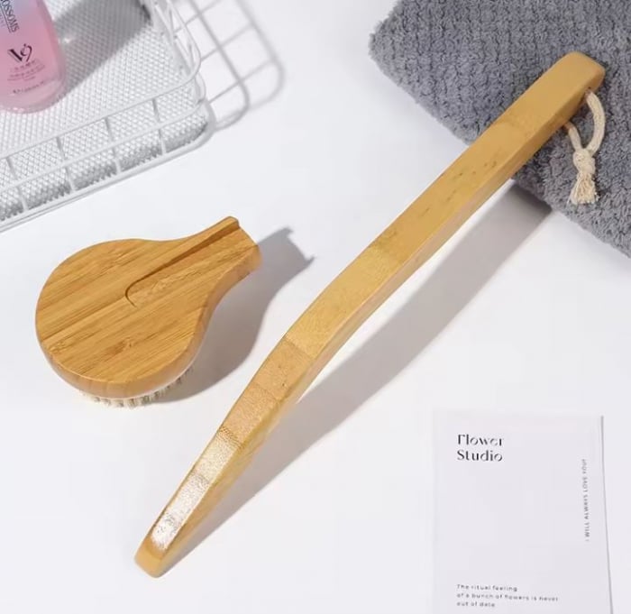 Perie de baie si masaj, cu maner detasabil, 37 cm [3]