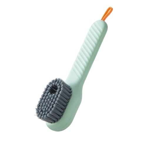 Perie pentru curatare cu recipient pentru detergent, cu peri moi, 17.3 x 4.5 x 6 cm,  Verde [2]