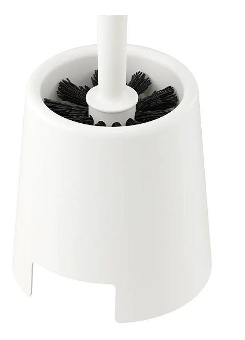 Perie pentru WC cu suport, plastic polipropilenic , alb, 36.5 cm [2]