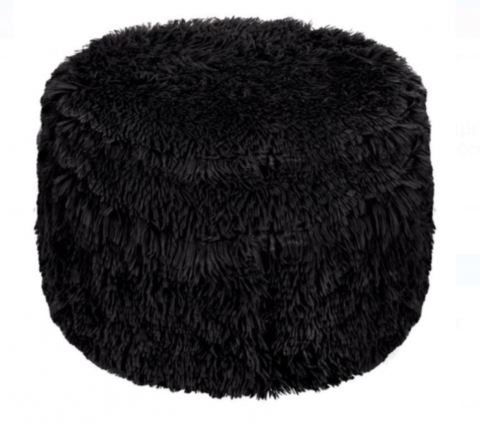 Perna decorativa, blanita neagra, gonflabila, 38x20 cm [2]
