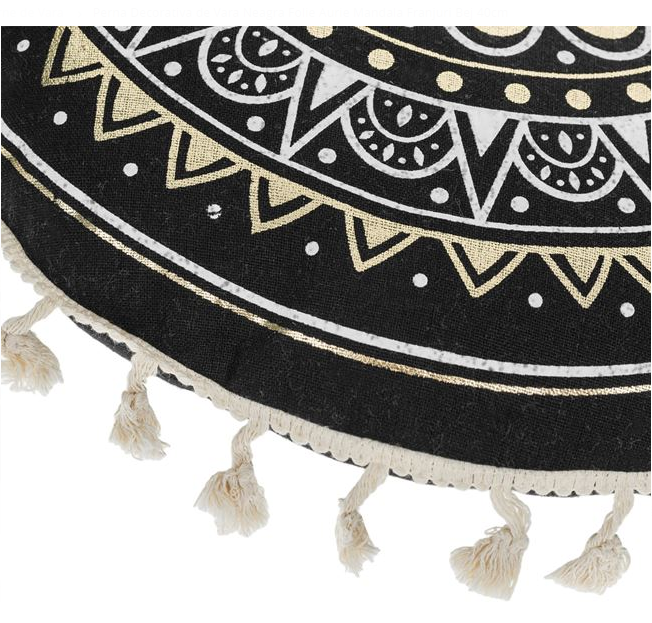 Perna decorativa rotunda, model mandala, 40x10 cm [3]