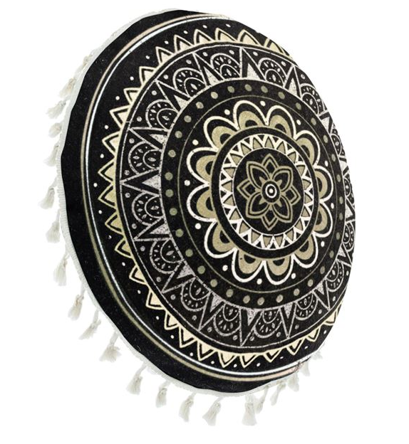Perna decorativa rotunda, model mandala, 40x10 cm [2]