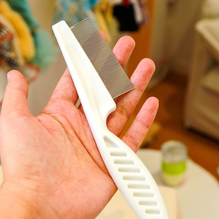Pieptan pentru paduchi, maner ergonomic din plastic dur, dinti din otel inoxidabil [2]