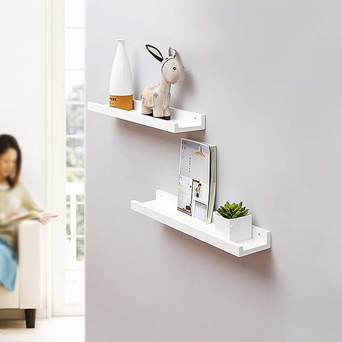 Polita din MDF alba, feronerie inclusa, 55x12 cm [2]