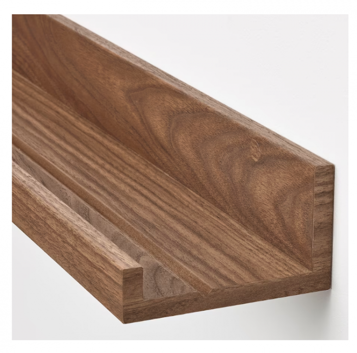 Polita din MDF, aspect nuc, feronerie inclusa, 55x12 cm [2]