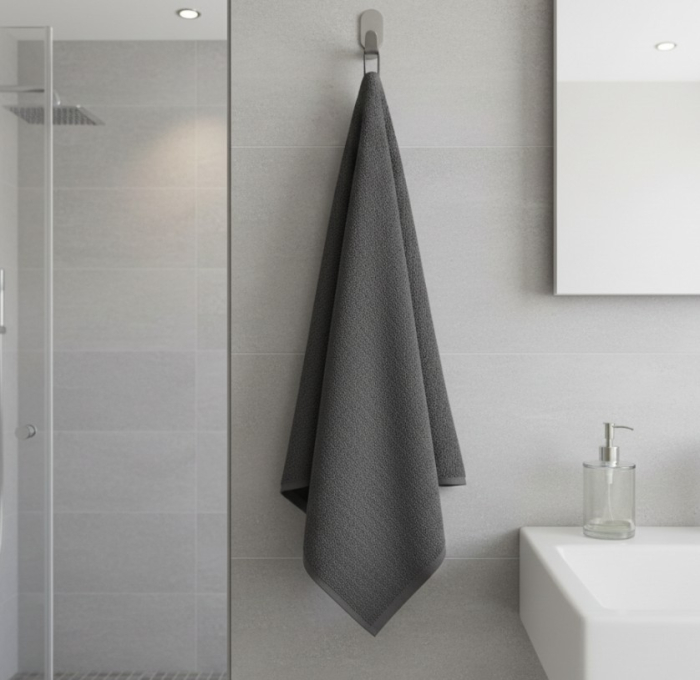 Prosop din bumbac 100%, gri inchis, 50x100 cm, utilizare universala [1]