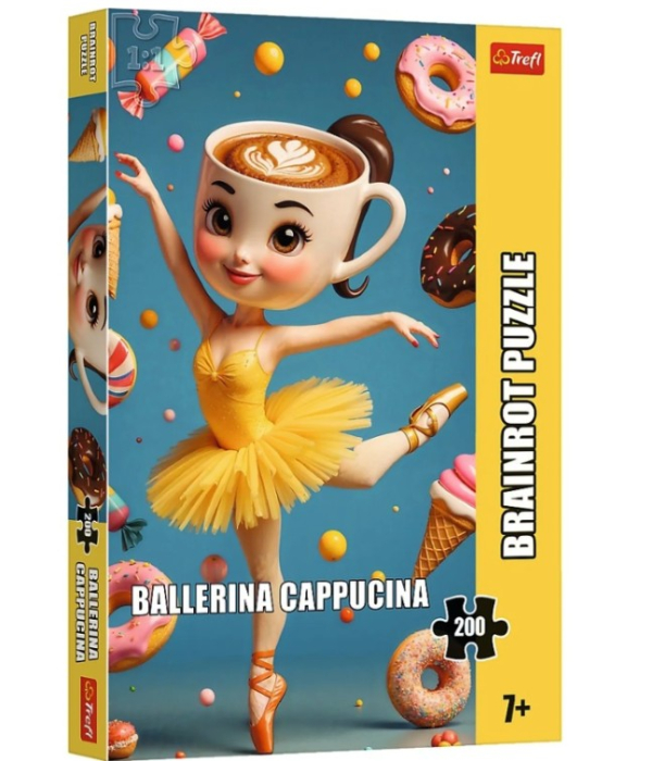 Puzzle Brainrots Ballerina Cappuccina, 200 piese, 48x34 cm, 7 ani + [2]