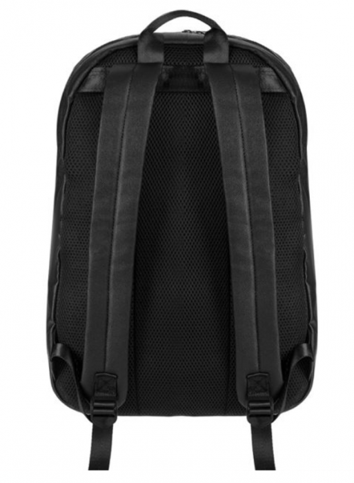 Rucsac negru mat, piele eco, 30x13x46 cm [3]