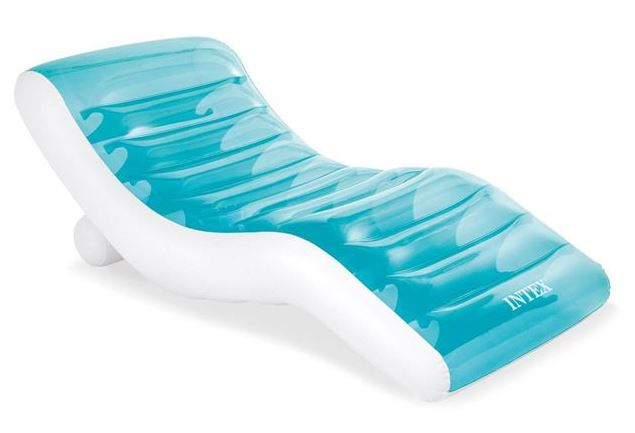 Saltea gonflabila pentru plaja si piscina, tip sezlong, model curbat, turcoaz, 1.9 x 0.9 m [1]