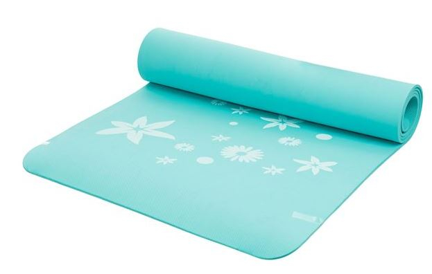 Saltea pentru antrenament, model floral, turcoaz, 180x60x0.6 cm [2]