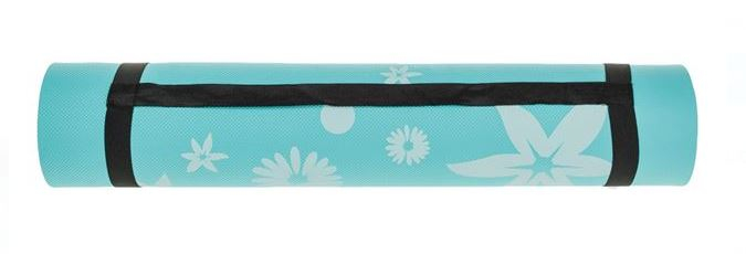 Saltea pentru antrenament, model floral, turcoaz, 180x60x0.6 cm [3]