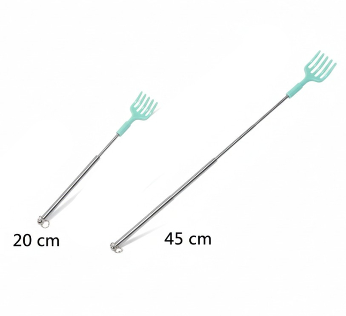 Scarpinator pentru spate, extensibil, 20-45 cm, argintiu/bleu [2]